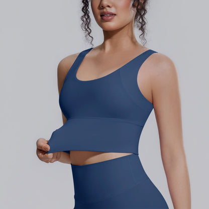New Backless Yoga Vest for Woman Yoga Underwear with Chest Pad Summer Breathable Workout Top Running Shockproof Sports Bra