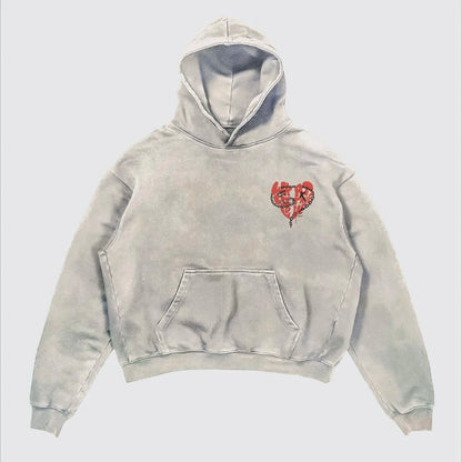 Street Y2K letter Printed Long-sleeved Hoodie Couples Hip-hop Street Punk Wind Loose Fashion Oversized Hoodies Harajuku Goth Top