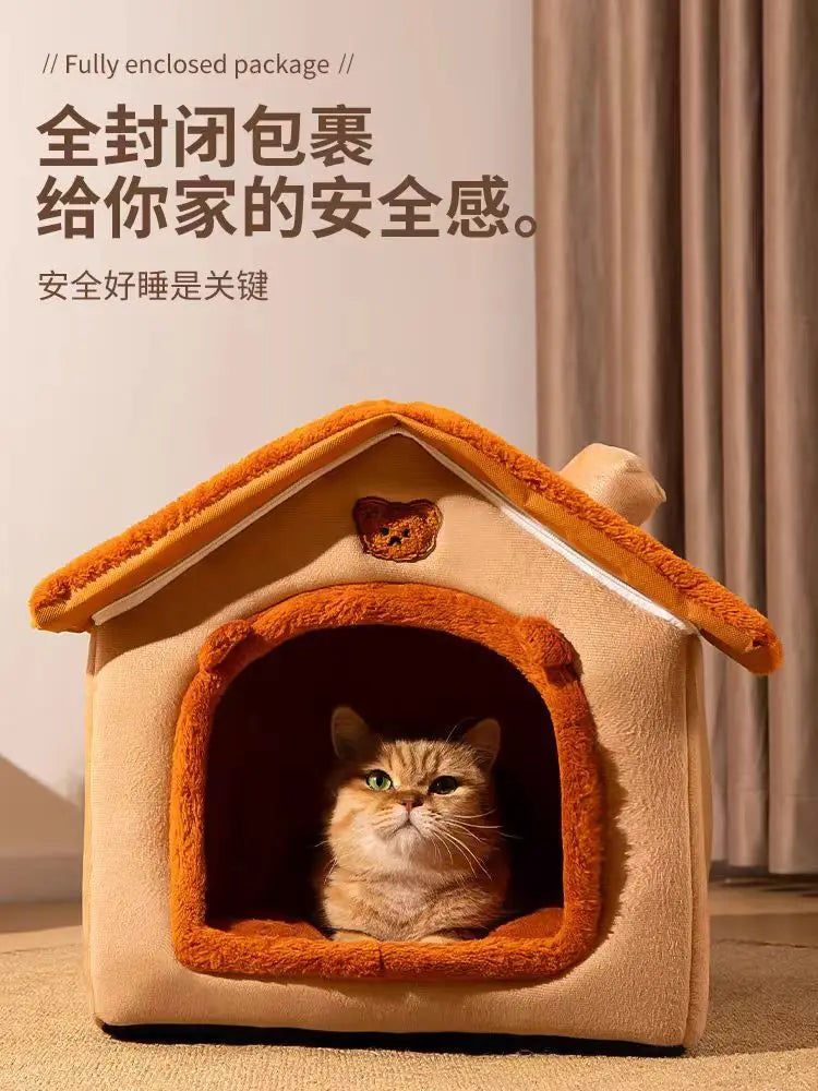 New Pet House with Super Large Space Cat and Dog Beds of All Sizes To Sleep in All Seasons Puppy Keep