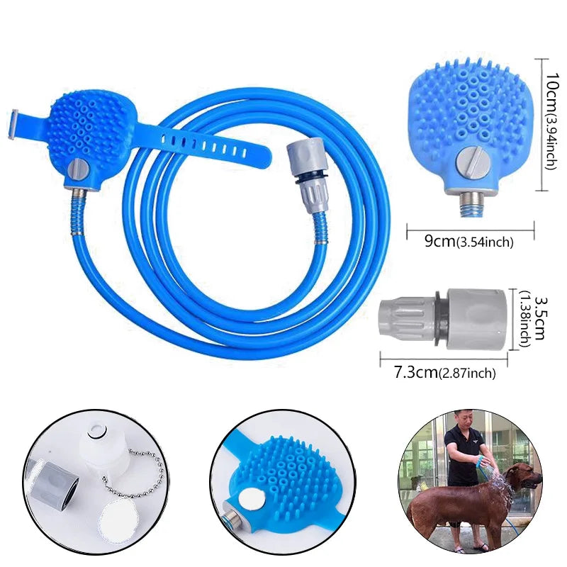 2 IN 1 Pet Bathing Shower Brush Comb Dogs Cats Multifunctional Shower Easy Bathing Garden Sprayer Pets Cleaning Grooming Tools