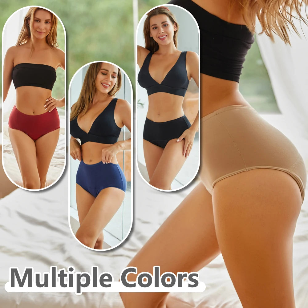 Women's Cotton High Waist Menstrual Period Underwear Seamless Absorption Leakproof Lingerie Breathable Physiological Panties New