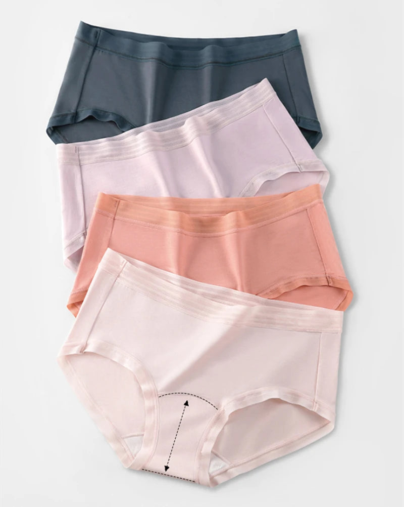 3Pcs Modal Women's Panties Lengthened Inner Crotch Female Briefs Underwear Underpants M-XXL 7A Level Antibacterial Sexy Soft Fit