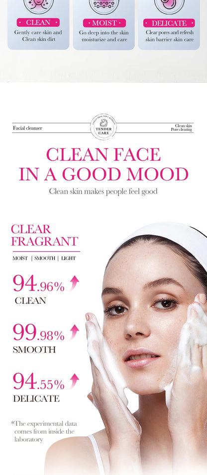 SADOER Niacinamide Arbutin Facial Cleanser Deeply Cleansing Oil Control Moisturizing Blackhead Removal Wash Foam Skin Care