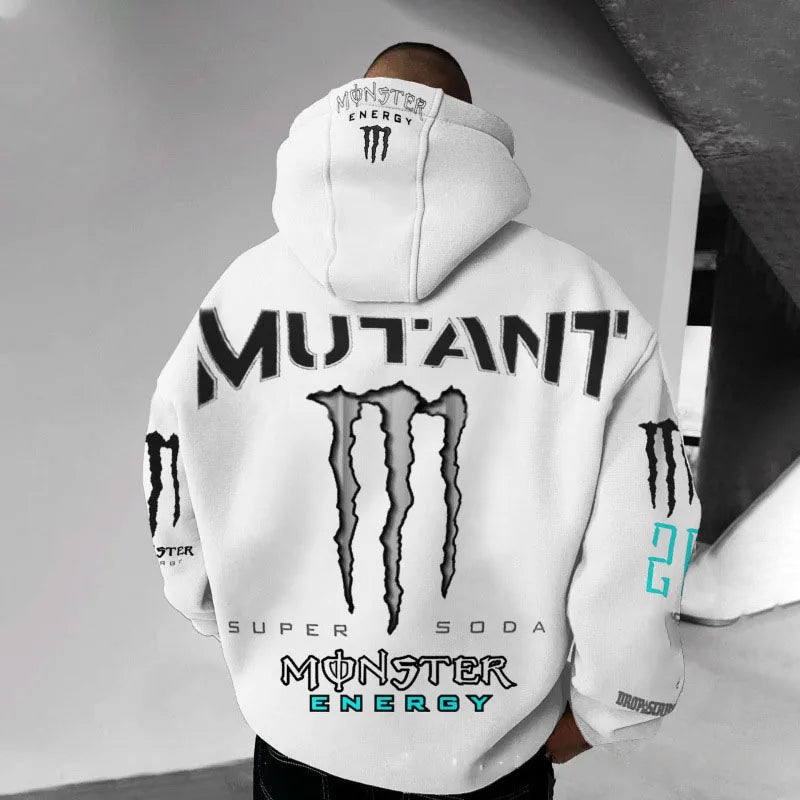 Monster Energy Hoodies – Charcoal Gray Streetwear Pullover For Men & Women