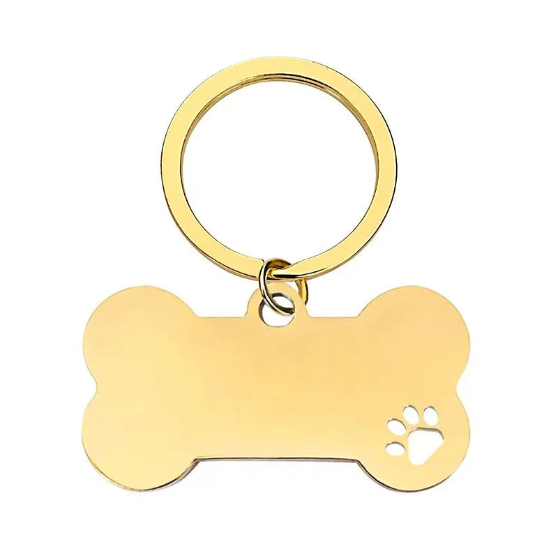 Personalized Customized Cute Pet Name Tag Stainless Steel Pet Cat And Dog Name Card Pet Collar Pendant Name Tag