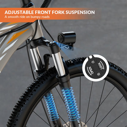5TH WHEEL AB17 Electric Bike, 700W Peak Motor, 23 Mph Max Speed, Color LCD Display, Front Suspension