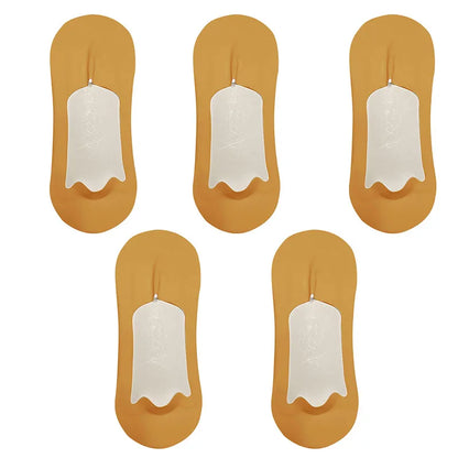 5pairs Men's Cotton Socks Summer Breathable Ultra-thin No Show Ice Silk Sock Silicone Non-slip Bottom Absorb Sweat Men Boat Sock