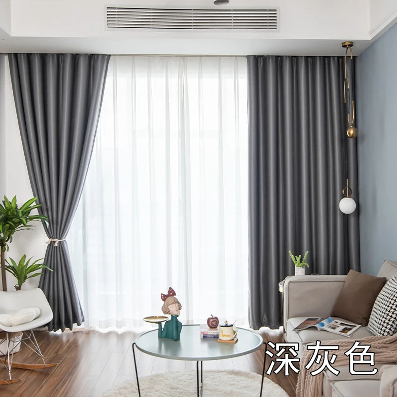 Windproof Winter Curtains - Thick Cotton Thermal Drapes for French Windows | Sound Insulation & Energy Saving