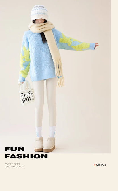 High Waist Fleece Leggings – Seamless Elastic Thermal Leggings Women Warm Winter Tights