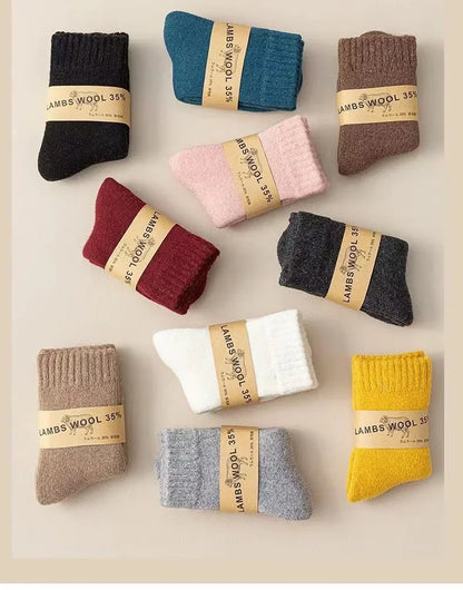 Winter 30% Wool Cashmere Warm Furry Kids Sock Chic Solid Color Calf Sock for Children Thicken Fleece Wool Autumn Warm Stockings