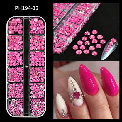 Mini Caviar Beads Nail Art Set - GoldSilver Micro Ball Charms with Magnetic Pen