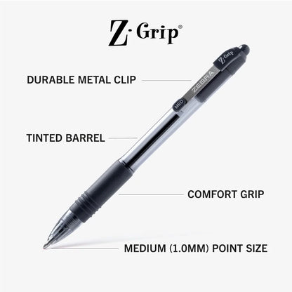 Retractable Ballpoint Pens Smooth Writing Black Ink 1.0mm Medium Point for School Office Note Taking Journal Planner Supplies 24 Pack