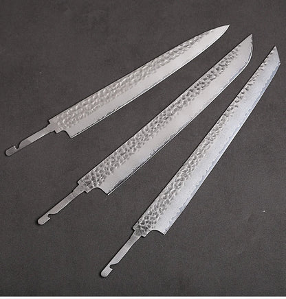 Damascus Steel VG10 Chef Knife Blank - Hand Forged Kitchen Knife Making Tool