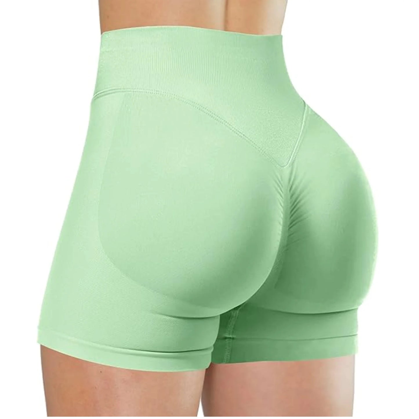 High Waisted Yoga Shorts – Comfortable Solid Color Fitness Pants for Women