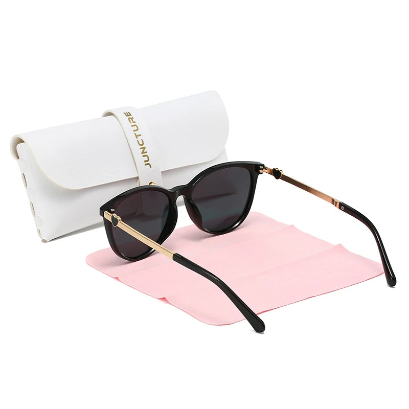 Polarized Cat Eye Sunglasses - Women's Fashion Alloy Frame Gradient Lens UV400 Protection