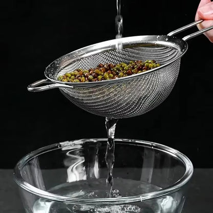 Stainless Steel Sieve - Fine Mesh Strainer & Durable Wire Mesh Filter for Kitchen