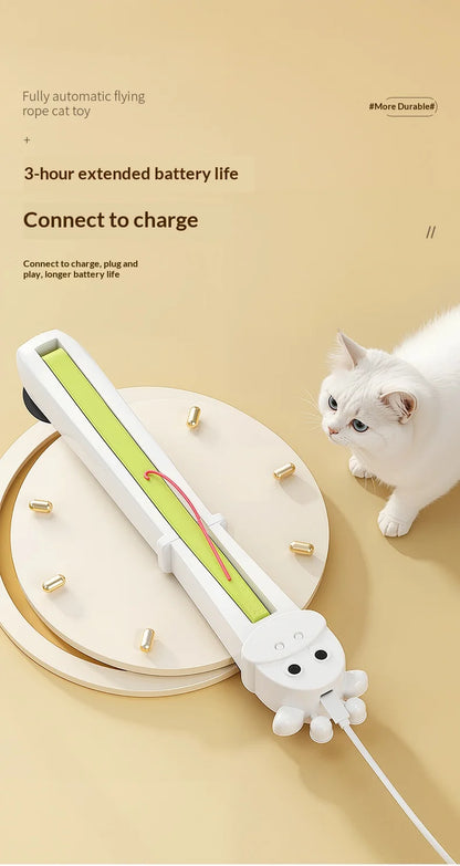 Fully automatic giraffe cat teasing machine, automatically tightens and throws ropes, allowing cats to relax and relieve boredom