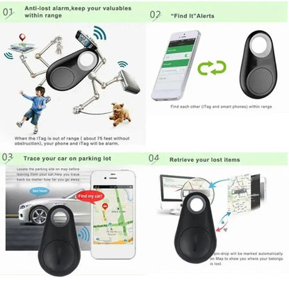 1-5pcs Wireless Mini GPS Tracker Anti-lost Alarm Key Child Bag Pet Wallet Finder Bluetooth APP Locator Smart Tag For IOS Android