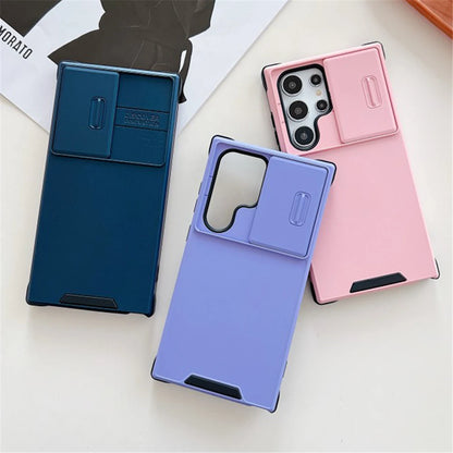 Slide Camera Lens Protection Case For Samsung S26 S25 Ultra S24 S23 FE S22 S21 Note 20 Plus A56 A36 A16 A55 A15 Shockproof Cover