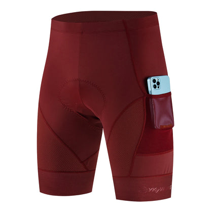 YKYWBIKE Sports Padded Bike Shorts for Men Cycling Bicycle Shorts Comfortable Road Biking Pants 2 Pocket Tights Slim Fit