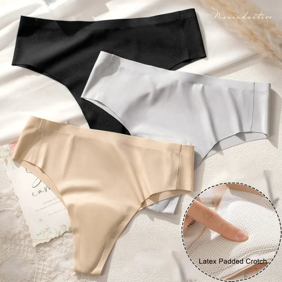 3PCS Seamless Camel Toe Prevention Panties - Invisible No Show Underwear for Yoga, Gym & Leggings (Women's Workout Underwear)