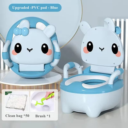 Baby Potty Seat - Portable Rabbit Toddler Toilet Trainer Stool for Kids