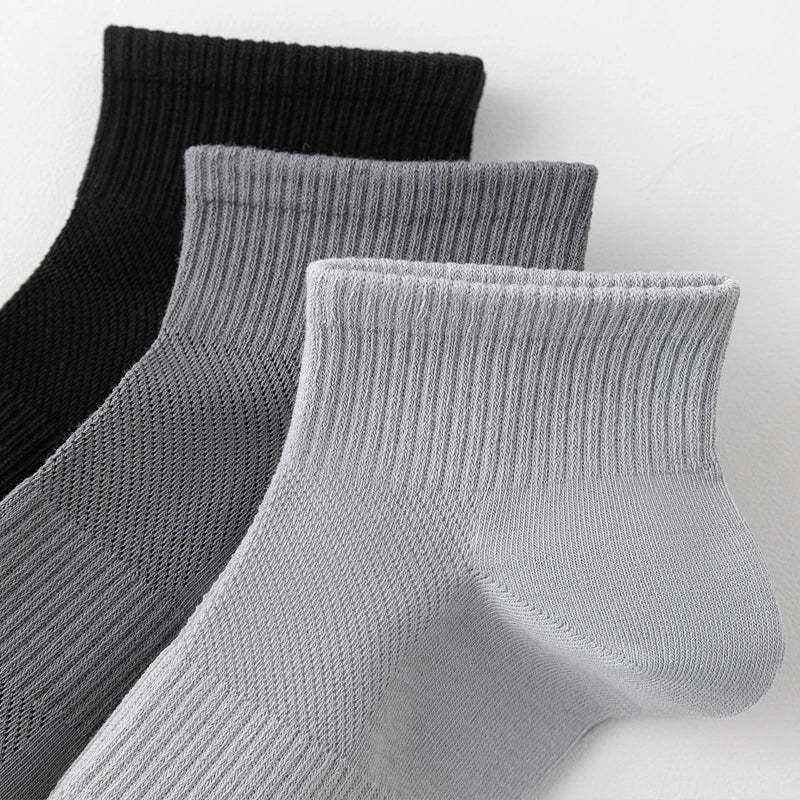 High Quality 6Pairs Men Socks Short Combed Cotton Mesh Breathable Odor proof and antibacterial Spring Summer for Male sock New