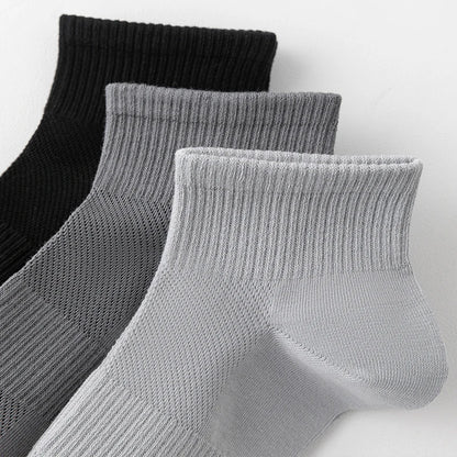High Quality 6Pairs Men Socks Short Combed Cotton Mesh Breathable Odor proof and antibacterial Spring Summer for Male sock New
