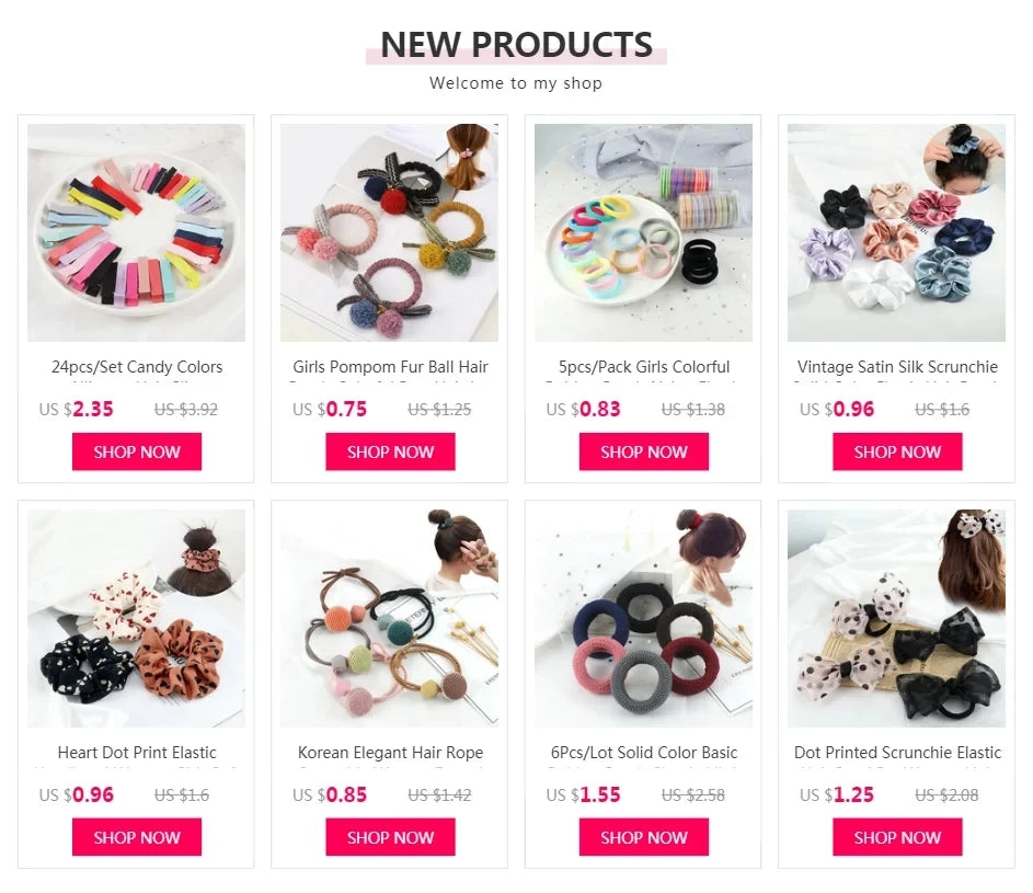 20/30/50/100/200pcs Colorful Hairband Black Grey Rubber Band Nylon Hair Elastic Ponytail Hairstyle Scrunchies Hair Accessories