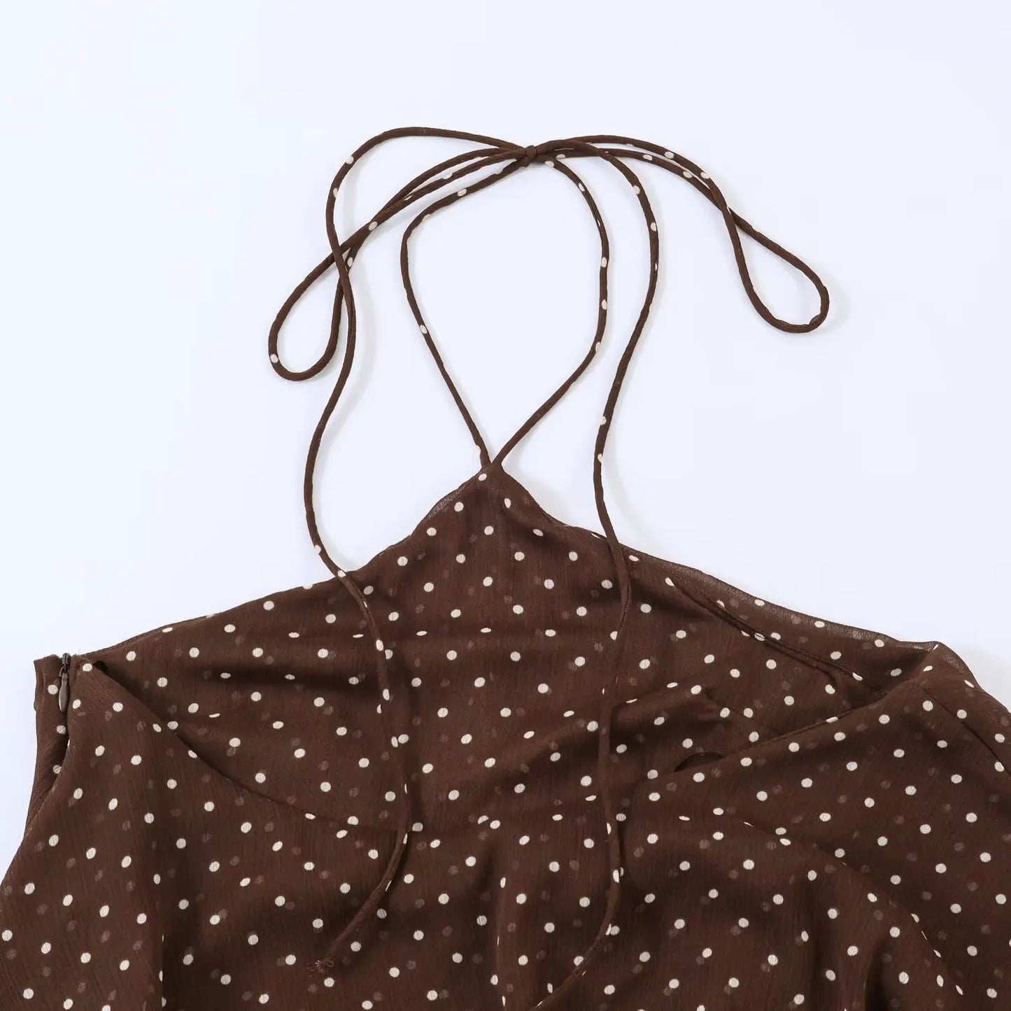 Women's New Summer Dress 2026 Fashion Neck Cascading Elegant Youth Ball Party Dresses Chic Polka-dot Mini Comfortable Dress