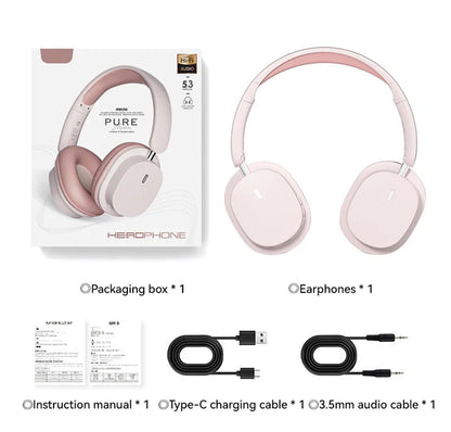 2026 New Foldable Headset Wireless Bluetooth Earbuds Head Mounted Noise Cancelling Earphones Sports with Mic Music Headphones