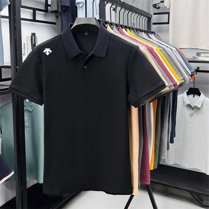 Mercerized Cotton100% Men's Summer Luxury Brand Short Sleeves Polo Shirt 25 Colors Choose From T-Shirt Business Leisure Men Top