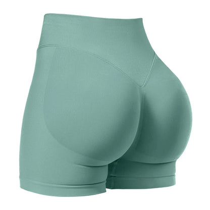 ZHEJIN Seamless Women Yoga Shorts High Waist Workout Gym Shorts Scrunch Butt Lift Biker Shorts Tummy Control Push Up Fitness