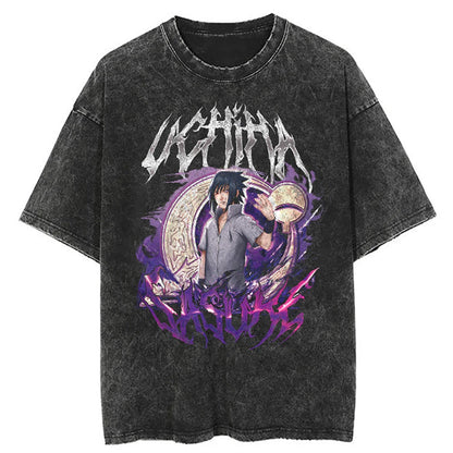Hip Hop Streetwear T Shirt Japanese Anime Naruto Print T-Shirt Men Harajuku Cotton Tshirt Summer Short Sleeve Tops Tees