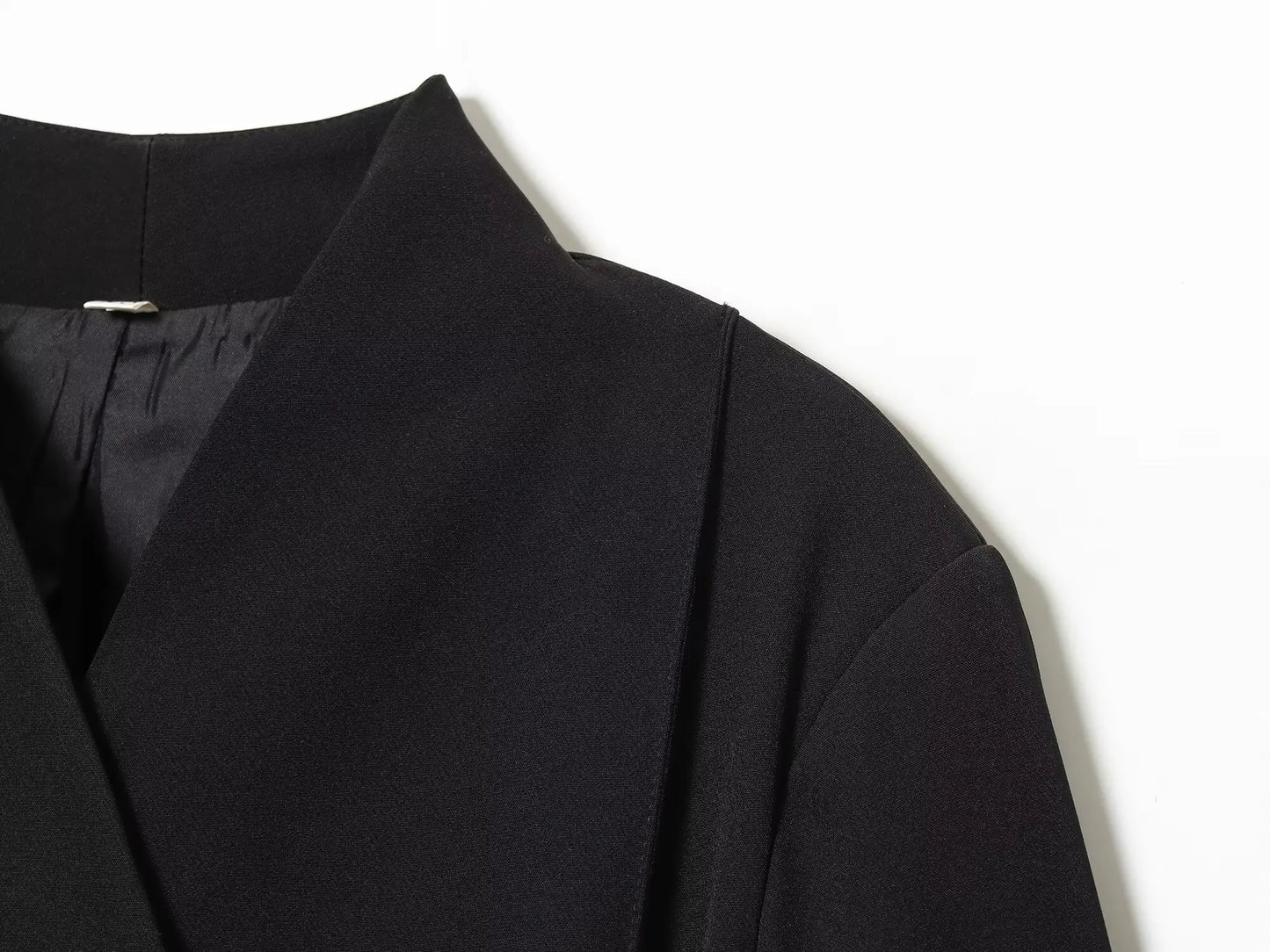 Women's Casual Blazer - Autumn Long Sleeve V Neck Double Breasted Jacket With Pockets