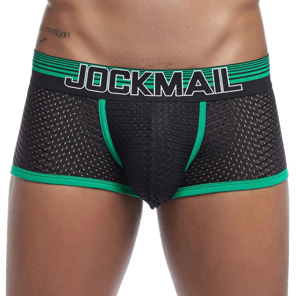 JOCKMAIL 4PCS/Lot Boxer Men Mesh Breathable Boxershorts Men Underwear Shorts Panties Men Cuecas Boxer Underpants Calzoncillos