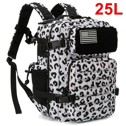Tactical Backpack - 2545L Outdoor Rucksack with Dual Cup Holder for School Gym and Camping