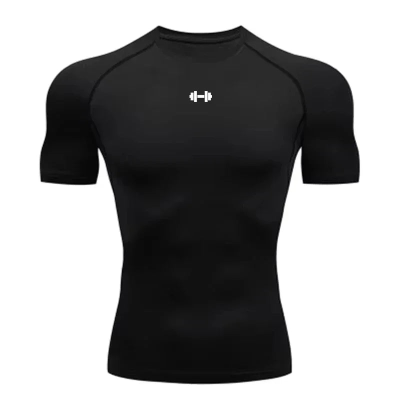 Compression T Shirt Men - Quick Dry Running Tee | Athletic Gym Workout Top
