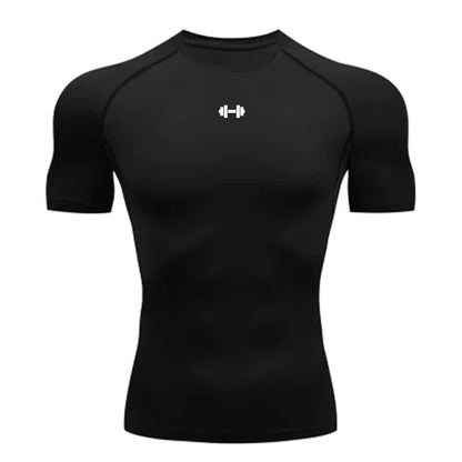 Compression T Shirt Men - Quick Dry Running Tee | Athletic Gym Workout Top