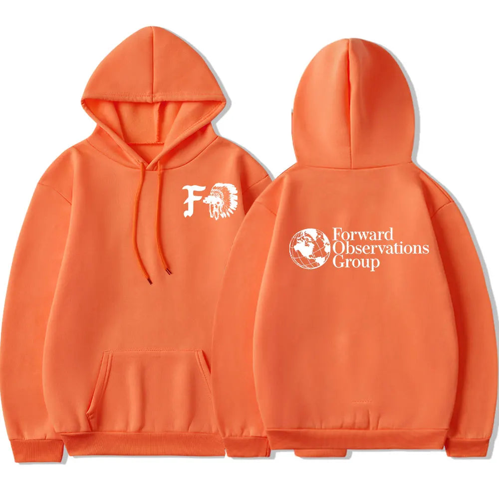 Vintage FOG Forward Observations Group Hoodie Skeleton Graphic Hooded Sweatshirts Male Gothic Punk Hoodies Harajuku Streetwear