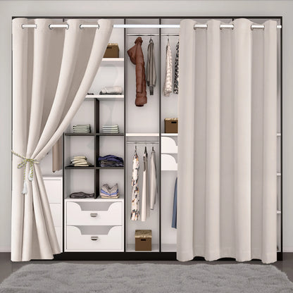 Blackout Door Curtains | Thermal Insulated Eyelet Curtain Panel - Privacy & Noise Reducing