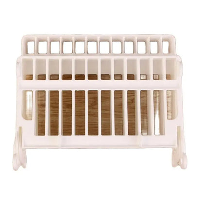 Foldable Dish Drying Rack – Compact Plastic Plate Drainer & Kitchen Organizer