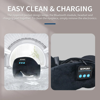 Bluetooth Eye Mask with Headphones for Sleeping Comfortable Bluetooth Sleep Mask with Immersive Headphones for Peaceful Sleep