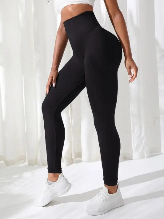 Women Yoga Leggings – Seamless High Waist Athletic Pants With Four Way Stretch Fabric