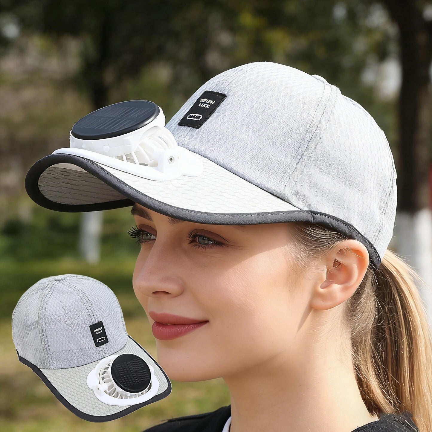 Solar Charging Fan Hat - Breathable Mesh UV Protection Baseball Cap for Men Women, Summer Outdoor Sun Hat