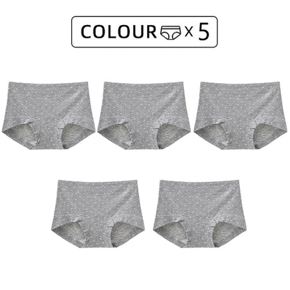 FallSweet 5/10PCS Plus Size Cotton Panties Seamless Women Mid-Rise Underwear Soft Breathable Underpants Briefs Female Lingerie