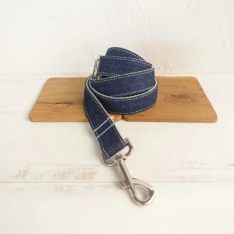 Personalized Dog Collar Customized Pet Collars Free Engraving ID Nameplate Tag Pet Accessory Multi Jean Puppy Collar Leash