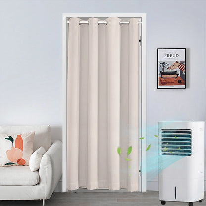 Blackout Door Curtains | Thermal Insulated Eyelet Curtain Panel - Privacy & Noise Reducing