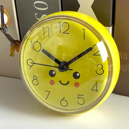 Mini Waterproof Wall Clock - Anti-Fog Quartz Clock for Bathroom and Kitchen