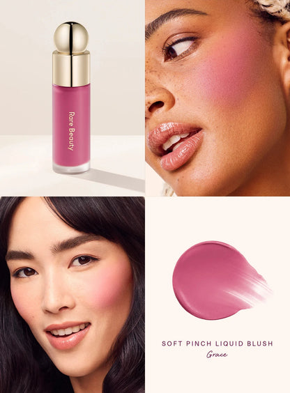 Rare Beauty Happy Joy Lucky Love Liquid Blush Silky and Glide On Smooth Long Lasting Plump Seamless Dewy Women Cosmetic Makeup